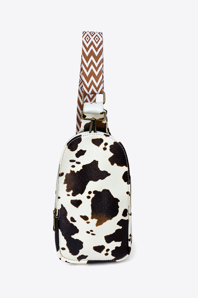 Printed PU Leather Sling Bag  (Online Only)