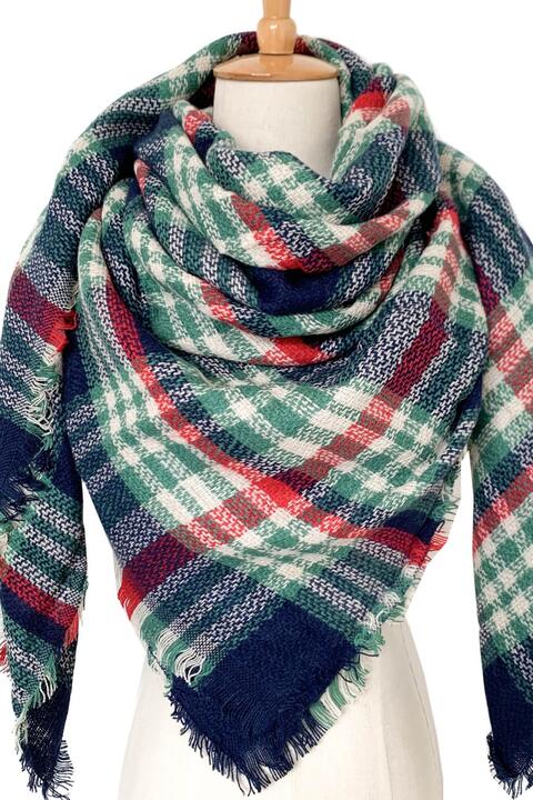 Plaid Imitation Cashmere Scarf (Online Only)