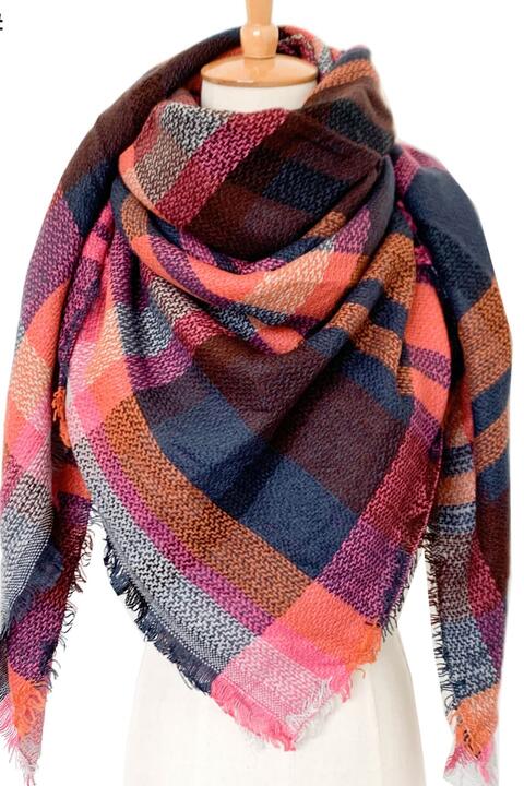 Plaid Imitation Cashmere Scarf (Online Only)