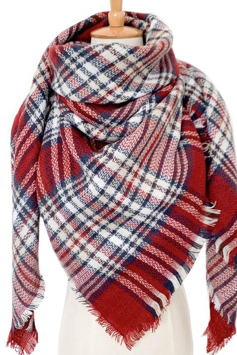 Plaid Imitation Cashmere Scarf (Online Only)