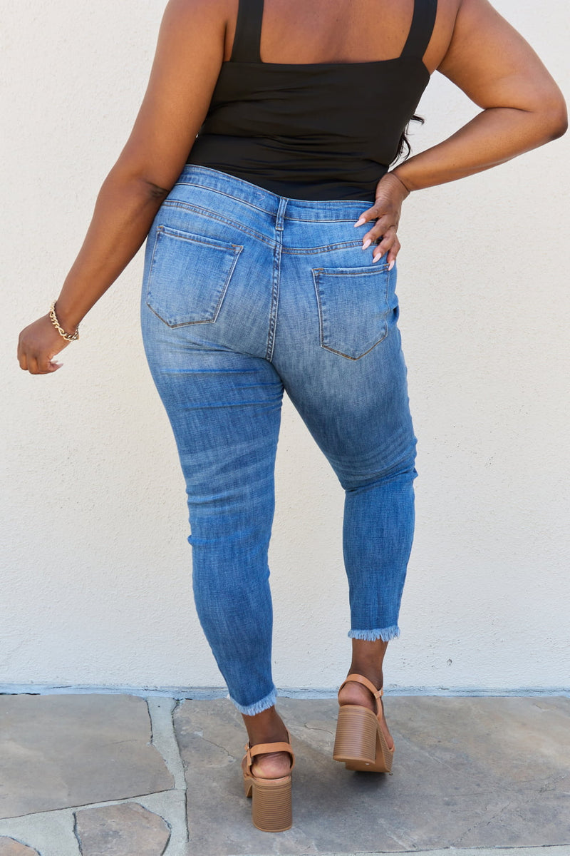 Kancan Lindsay Raw Hem High Rise Skinny Jeans, (Online Only)