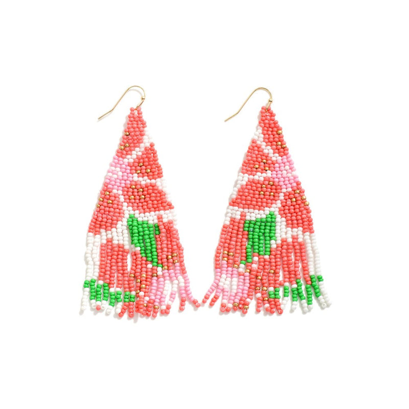 Red/green earrings