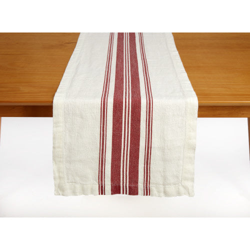 Red Country Stripe Table Runner